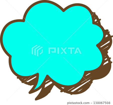 A single icon of a graffiti-style speech bubble - fluffy A single icon of a graffiti-style speech bubble - fluffy 138067508