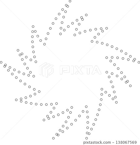 Star shape dots outline. Geometric element Star shape dots outline. Geometric element 138067569
