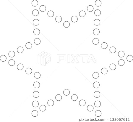 Star shape dots outline. Geometric element Star shape dots outline. Geometric element 138067611