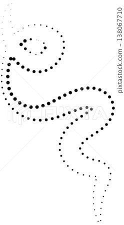Fun dotted line doodle. Design with curve shapes Fun dotted line doodle. Design with curve shapes 138067710