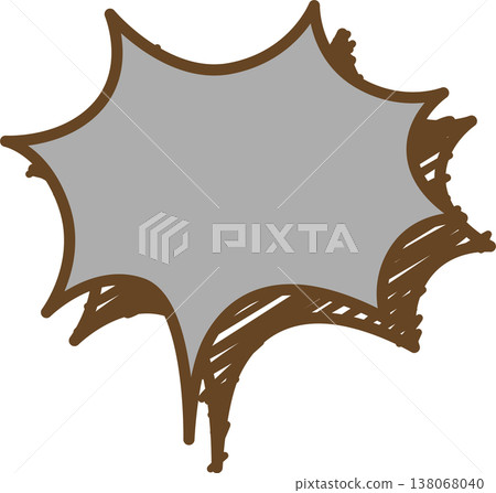 A single icon of a graffiti-style speech bubble - spiky A single icon of a graffiti-style speech bubble - spiky 138068040