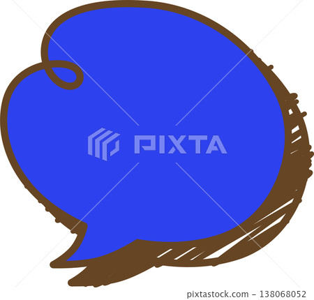 A single icon of a graffiti-style speech bubble: twisted cloud A single icon of a graffiti-style speech bubble: twisted cloud 138068052