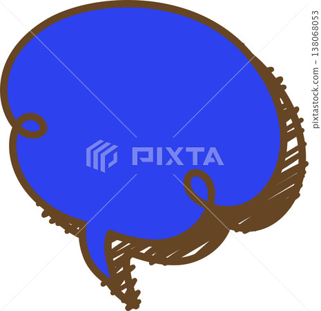 A single icon of a graffiti-style speech bubble: twisted cloud A single icon of a graffiti-style speech bubble: twisted cloud 138068053