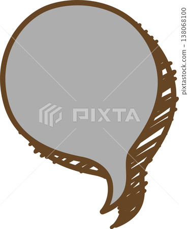 A single circular icon of a graffiti-style speech bubble. A single circular icon of a graffiti-style speech bubble. 138068100