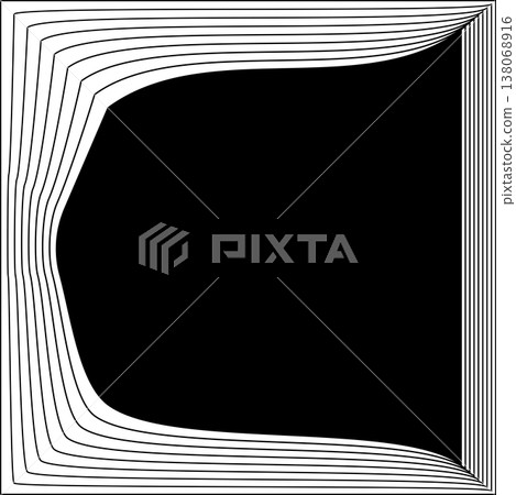 Square line frame blend effect. Technology concept design 138068916