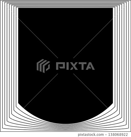 Square line frame blend effect. Technology concept design 138068922
