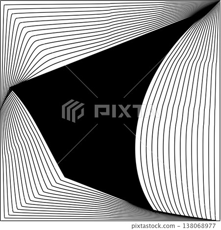 Square line frame blend effect. Technology concept design 138068977
