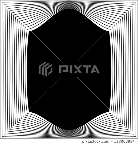 Square line frame blend effect. Technology concept design 138068984
