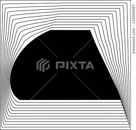 Square line frame blend effect. Technology concept design Square line frame blend effect. Technology concept design 138068987