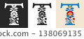 Capital Letter T With Floral Pattern 138069135