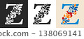 Capital Letter Z With Floral Pattern 138069141