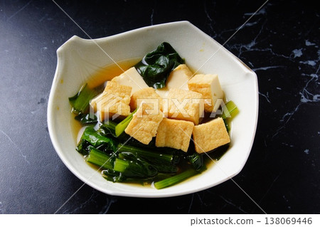 Komatsuna and Deep Fried Komatsuna and Deep Fried 138069446