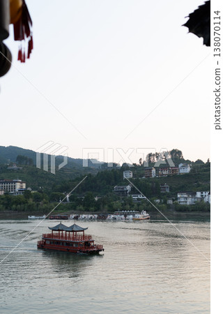 Furong, Hunan province , China- October, 2023 : Furong town is an ancient town with a history of two thousand years. It is located in yongshun county, xiangxi autonomous prefecture, Hunan, China. 138070114