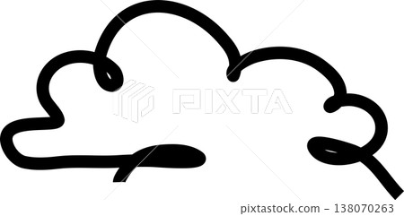 Clouds icon collection. Doodle bold line 138070263
