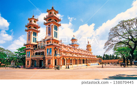 The scenery of the Cao Dai temple in Tai Ninh The scenery of the Cao Dai temple in Tai Ninh 138070445