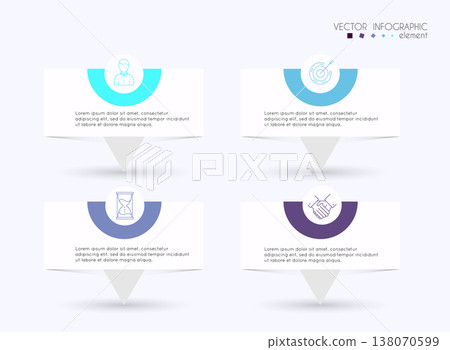 Vector info graphics for your business presentations. Can be used for website layout, numbered banners, diagram, horizontal cutout lines, web design. Vector info graphics for your business presentations. Can be used for website layout, numbered banners, diagram, horizontal cutout lines, web design. 138070599