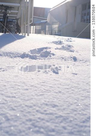 Footprints in the snow Footprints in the snow 138070684