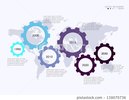 Vector info graphics for your business presentations. Can be used for website layout, numbered banners, diagram, horizontal cutout lines, web design. 138070736