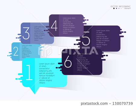 Vector info graphics for your business presentations. Can be used for website layout, numbered banners, diagram, horizontal cutout lines, web design. 138070739