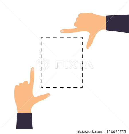Hand icons showing commonly used multi-touch gestures for touchscreen tablets or smartphones. Flat design modern vector business concept. 138070755
