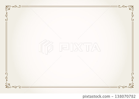 Sepia color floral decoration European vintage frame background material 138070782