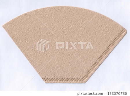 [Ultra-high resolution scan] Texture and seams of an unbleached coffee filter (1200dpi) 138070786