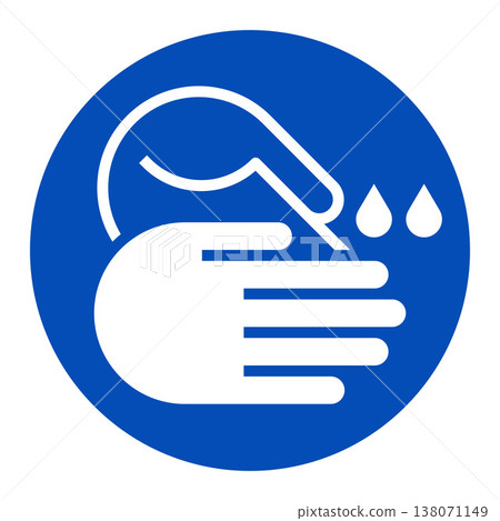 Wash hands sign sign. Please wash your hands here. 138071149