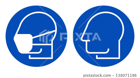 Medical protective mask must be worn in this area and no face mask zone. Please wear face mask and please remove protective mask sign set. 138071196