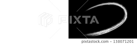 Abstract graphic elements with a sense of speed, featuring glowing white streamlines against transparent and black backgrounds. Abstract graphic elements with a sense of speed, featuring glowing white streamlines against transparent and black backgrounds. 138071201