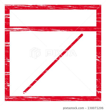 A faded red square frame where you can write the date (with upper and lower sections). A faded red square frame where you can write the date (with upper and lower sections). 138071206
