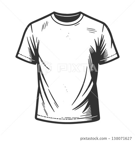 Blank T Shirt Template Simple Apparel Mockup 138071627