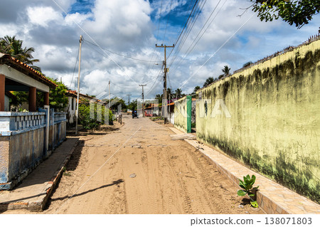Little village located at Ilha das Canarias, Brazil. Delta do Parnaiba and Delta das Americas. Little village located at Ilha das Canarias, Brazil. Delta do Parnaiba and Delta das Americas. 138071803
