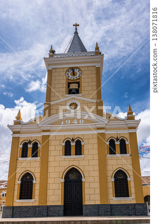 Church of San Sebastian, Paroquia Sao Sebastiao at Terra Santa Square in Parnaiba, Piaui Brazil. Church of San Sebastian, Paroquia Sao Sebastiao at Terra Santa Square in Parnaiba, Piaui Brazil. 138071816