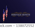 Jewish American Heritage Month Flag Illustration Design 138072552