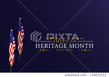 Jewish American Heritage Month Flag Illustration Design Jewish American Heritage Month Flag Illustration Design 138072552