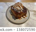 Honey toast with vanilla ice cream 138072590