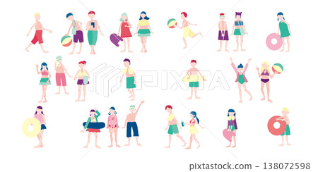 泳裝人物插畫集 泳裝人物插畫集 138072598