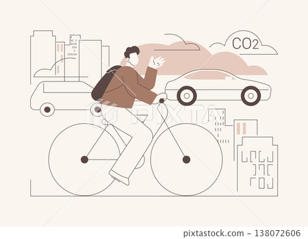 Reduce CO2 isolated cartoon vector illustrations. Reduce CO2 isolated cartoon vector illustrations. 138072606