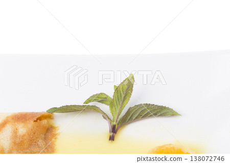 A sprig of fresh mint. 138072746