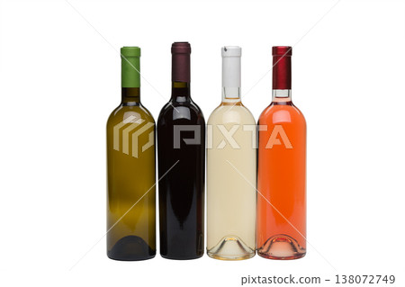 Four bottles of different wines. 138072749
