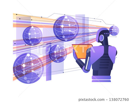 Entanglement Swapping Repeaters abstract concept vector illustration. 138072760