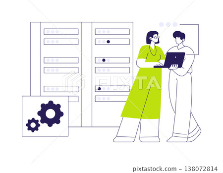 Big data isolated cartoon vector illustrations. Big data isolated cartoon vector illustrations. 138072814