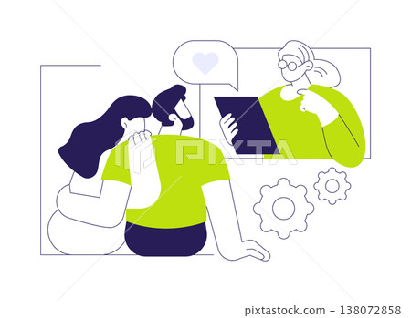 Family coach isolated cartoon vector illustrations. 138072858