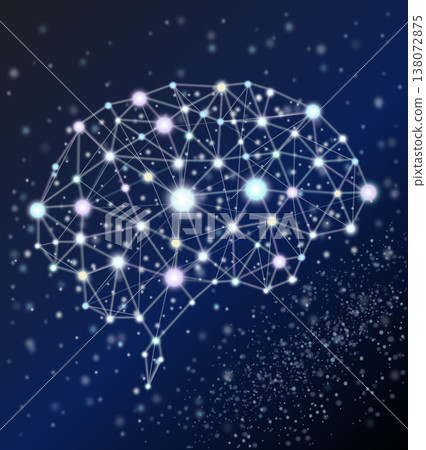 futuristic artificial intelligence concept digital brain network with chip and data nodes vector illustration 138072875