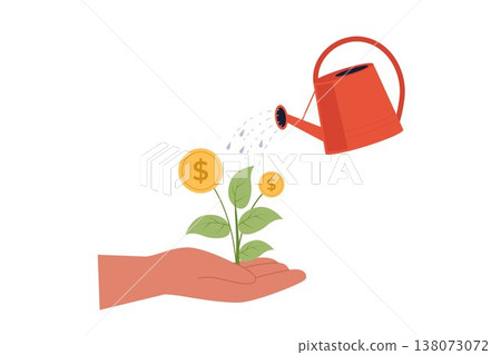 Seed Funding Concept with Money Growing from Sprout 138073072