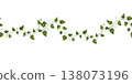Tropical Vine Leaves Seamless Border 138073196