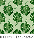 Monstera leaf seamless pattern 138073202
