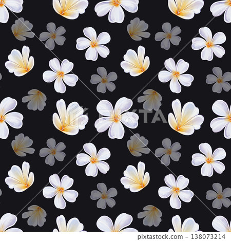 Plumeria seamless pattern 138073214