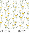 Dandelion watercolor seamless pattern 138073216