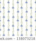Chicory watercolor seamless pattern 138073218